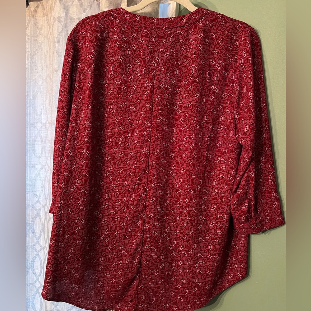 Dana Buchman red blouse size extra large - Picture 5 of 5